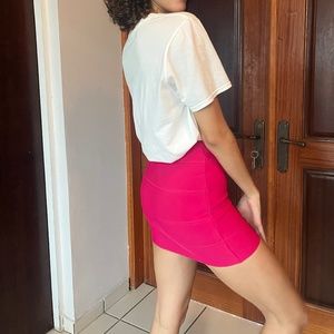 BCBG hot pink bandage skirt - XS